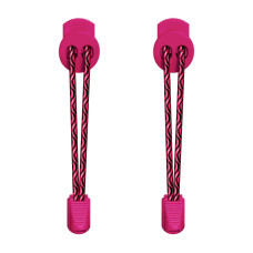 Sort & hot pink elastik snørebånd