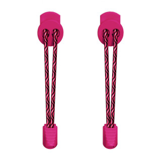 Sort & hot pink elastik snørebånd