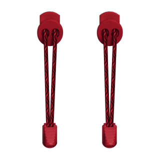 Sort og røde elastik snørebånd