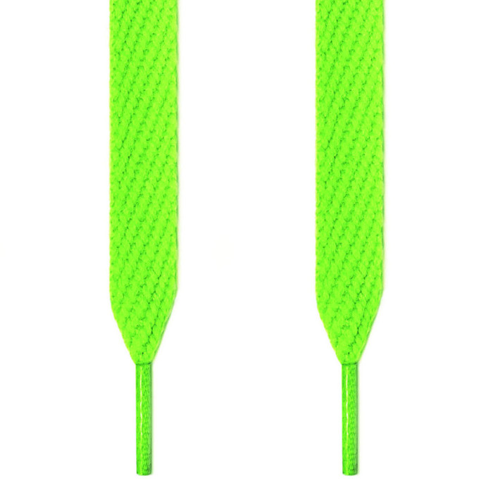 Neon grønne sneakers snørebånd