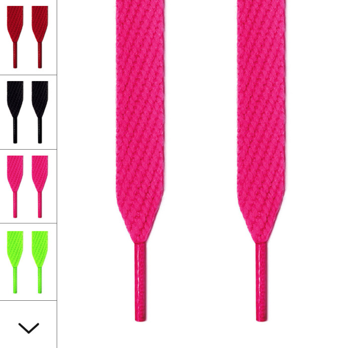 Hot pink sneakers snørebånd