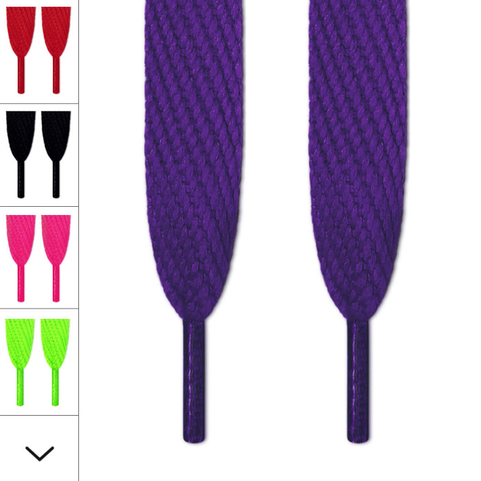 Super brede violette snørebånd