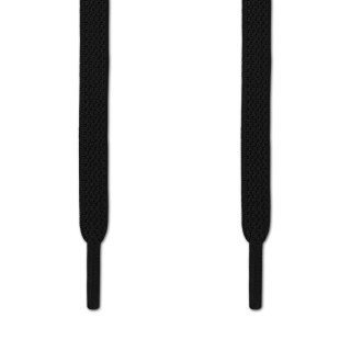 Flade, elastiske snørebånd i sort (no tie)