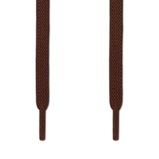 Flade, elastiske snørebånd i mørkebrun (no tie)