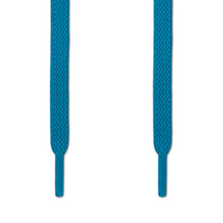 Flade, elastiske snørebånd i turkisblå (no tie)