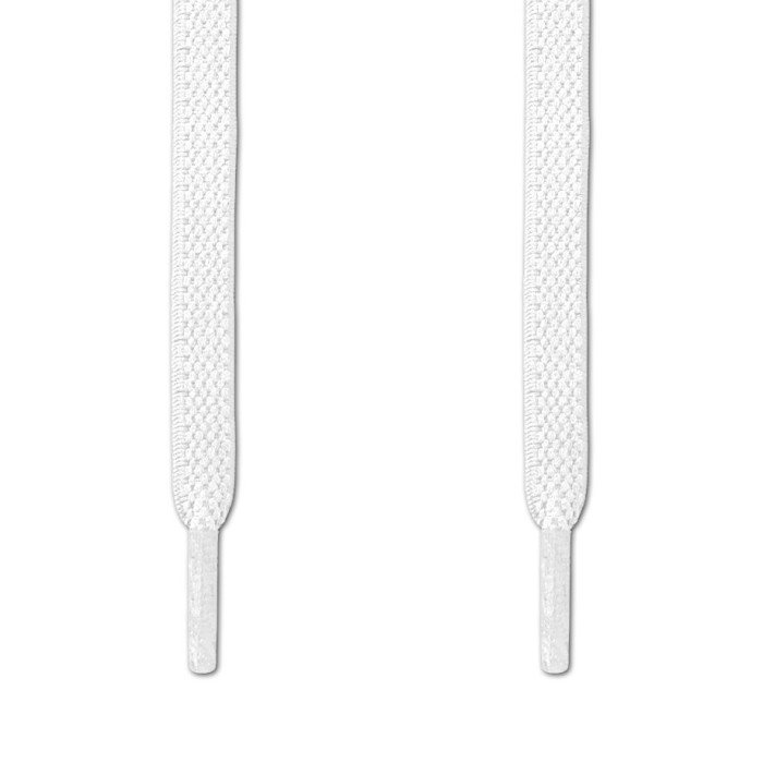 Flade, elastiske snørebånd i hvid (no tie)