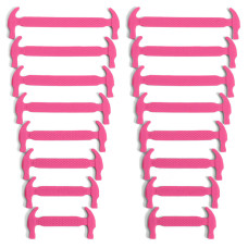 Hot Pink Elastiske Silikone Snørebånd (No-Tie)