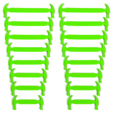 Neon Grønne Elastiske Silikone Snørebånd (No-Tie)