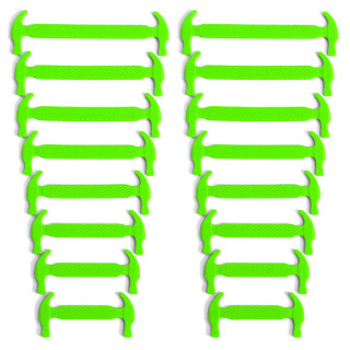 Neon Grønne Elastiske Silikone Snørebånd (No-Tie)